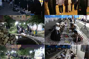 ضیافت افطار خانوادگی جمعی از طلاب و اساتید حوزه علمیه مشکات
